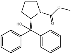 (2S)-(-)-2-(羟基二苯基甲基)-1-吡咯烷甲酸甲酯 结构式