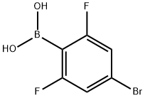 4-溴-2.6-二氟苯硼酸 结构式