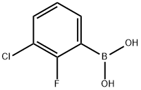 3-氯-2-氟苯基硼酸 结构式