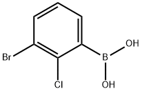 3-溴-2-氯苯硼酸 结构式