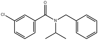 N-苄基-3-氯-N-异丙基苯甲酰胺 结构式