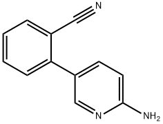 2-(2-AMINOPYRIDIN-5-YL)BENZONITRILE 结构式