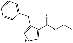 4-苄基-1H-吡咯-3-羧酸乙酯 结构式