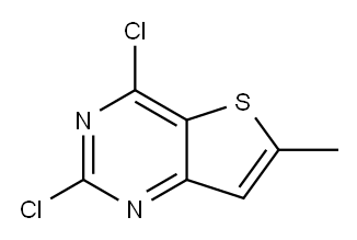 2,4-二氯-6-甲基噻吩并[3,2-D]嘧啶 结构式