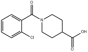 1-(2-氯苯甲酰基)哌啶-4-羧酸 结构式