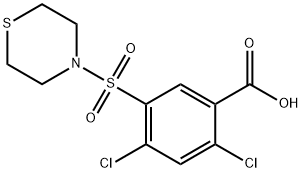 2,4-dichloro-5-(thiomorpholinosulfonyl)benzoic acid 结构式