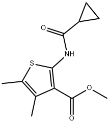 3-Thiophenecarboxylicacid,2-[(cyclopropylcarbonyl)amino]-4,5-dimethyl-, 结构式