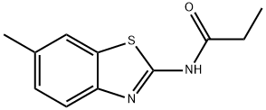 Propanamide, N-(6-methyl-2-benzothiazolyl)- (9CI) 结构式