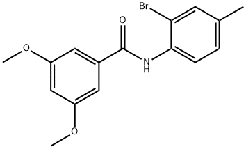 N-(2-溴-4-甲基苯基)-3,5-二甲氧基苯甲酰胺 结构式