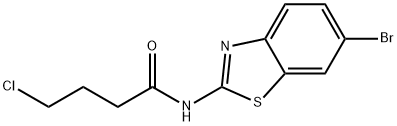 BUTANAMIDE, N-(6-BROMO-2-BENZOTHIAZOLYL)-4-CHLORO- 结构式