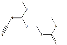 [(N,N-DIMETHYLDITHIOCARBAMOYL)METHYL] METHYL CYANOCARBONIMIDODITHIOATE 结构式