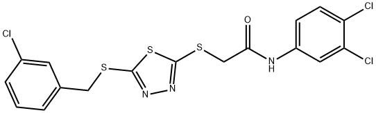 2-((5-((3-Chlorobenzyl)thio)-1,3,4-thiadiazol-2-yl)thio)-N-(3,4-dichlorophenyl)acetamide