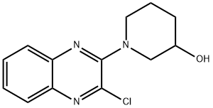 1-(3-氯-2-喹喔啉基)-3-哌啶醇 结构式