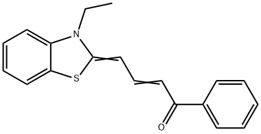 (2E,4Z)-4-(3-ETHYL-1,3-BENZOTHIAZOL-2(3H)-YLIDENE)-1-PHENYLBUT-2-EN-1-ONE 结构式