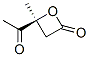 2-Oxetanone, 4-acetyl-4-methyl-, (4S)- (9CI) 结构式