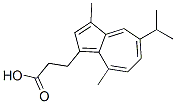 3,8-Dimethyl-5-(1-methylethyl)-1-azulenepropanoic acid 结构式
