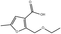 2-Ethoxymethyl-5-methyl-3-furancarboxylic acid 结构式