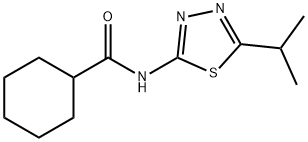 Cyclohexanecarboxamide, N-[5-(1-methylethyl)-1,3,4-thiadiazol-2-yl]- (9CI) 结构式