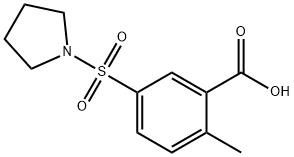 2-甲基-5-(吡咯烷-1-磺酰基)-苯甲酸 结构式