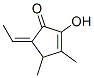 2-Cyclopenten-1-one,5-ethylidene-2-hydroxy-3,4-dimethyl-,(5Z)-(9CI) 结构式