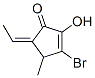 2-Cyclopenten-1-one, 3-bromo-5-ethylidene-2-hydroxy-4-methyl-, (5Z)- (9CI) 结构式