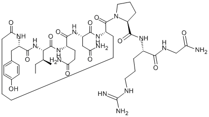 TYR-ILE-GLN-ASN-ASU-PRO-ARG-GLY-NH2 结构式