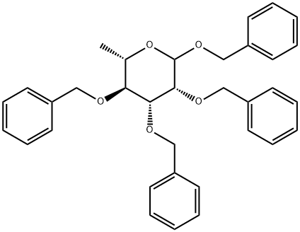 1,2,3,4-Tetra-O-benzyl-L-rhamnopyranoside 结构式