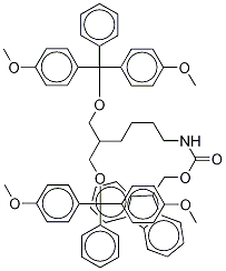 1,3-Bis(O-dimethoxytrityl)-2-(N-Fmoc-4-aminobutyl)-1,3-propanediol 结构式