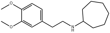 N-[2-(3,4-dimethoxyphenyl)ethyl]cycloheptanamine 结构式