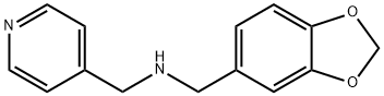 1-(苯并[D][1,3]二氧戊环-5-基)-N-(吡啶-4-基甲基)甲胺 结构式