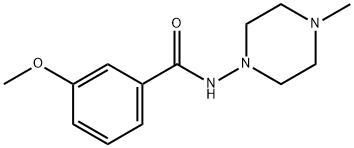 Benzamide, 3-methoxy-N-(4-methyl-1-piperazinyl)- (9CI) 结构式