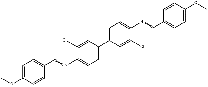 3,3'-二氯-N,N'-二-(4-甲氧基苯亚甲基)联苯胺 结构式