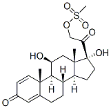 11Β,17Α-二羟基-21-(甲磺酰氧基)孕甾-1,4-二烯-3,20-二酮 结构式
