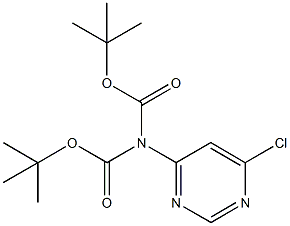 N,N-二-BOC-2-氨基-6-氯嘧啶 结构式