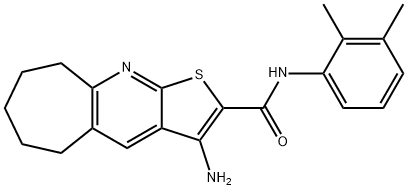 3-amino-N-(2,3-dimethylphenyl)-6,7,8,9-tetrahydro-5H-cyclohepta[b]thieno[3,2-e]pyridine-2-carboxamide 结构式