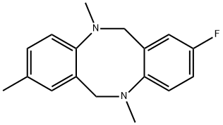 2-FLUORO-5,8,11-TRIMETHYL-5,6,11,12-TETRAHYDRO-DIBENZO[B, F][1,5]DIAZOCINE 结构式