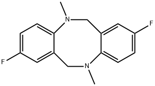 2,8-DIFLUORO-5,11-DIMETHYL-5,6,11,12-TETRAHYDRO-DIBENZO[B,F][1,5]DIAZOCINE 结构式