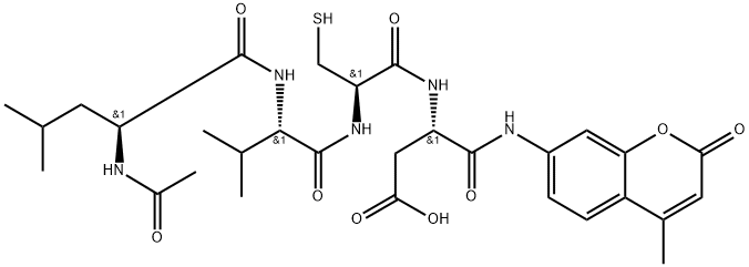 AC-LEU-VAL-CYS-ASP-AMC 结构式