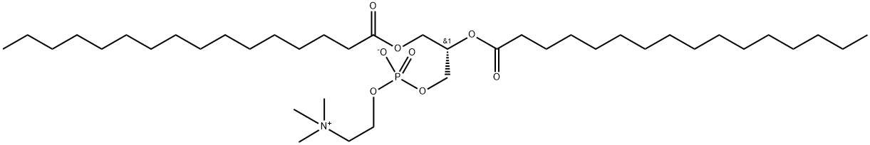 2,3-DIHEXADECANOYL-SN-GLYCERO-1-PHOSPHOCHOLINE 结构式