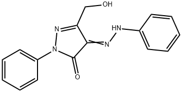 3-(Hydroxymethyl)-1-phenyl-4-(2-phenylhydrazono)-1H-pyrazole-5-one 结构式