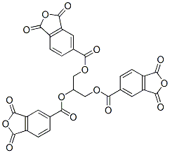 Tris(1,3-dihydro-1,3-dioxo-5-isobenzofurancarboxylic acid)1,2,3-propanetriyl ester 结构式