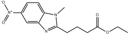 1-甲基-5-硝基-1H-苯并咪唑-2-丁酸乙酯 结构式