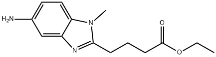 5-氨基-1-甲基-1H-苯并咪唑-2-丁酸乙酯 结构式