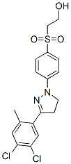 2-[[4-[3-(4,5-二氯-2-甲基苯基)-4,5-二氢-1H-吡唑-1-基]苯基]磺酰基]乙醇 结构式