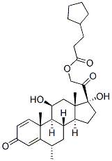 11beta,17,21-trihydroxy-6alpha-methylpregna-1,4-diene-3,20-dione 21-(3-cyclopentylpropionate)  结构式