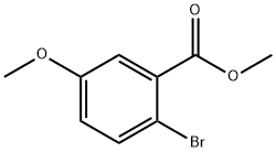 2-溴-5-甲氧基苯甲酸甲酯 结构式