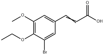 3-(3-溴-4-乙氧基-5-甲氧基苯基)丙烯酸 结构式