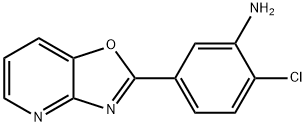 2-氯-5-(噁唑并[4,5-B]吡啶-2-基)苯胺 结构式