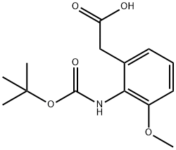 [2-[(TERT-BUTOXYCARBONYL)AMINO]-3-METHOXYPHENYL]ACETIC ACID 结构式