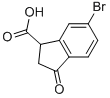 6-溴-3-氧代-2,3-二氢-1H-茚-1-羧酸 结构式